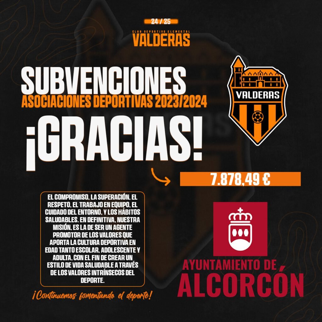 Subvención recibida del Ayuntamiento de Alcorcón 2023/2024 Subvención recibida del Ayuntamiento de Alcorcón 2023/2024